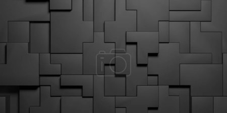 Foto de Fondo de textura abstracta de cubo negro. renderizado 3d - Imagen libre de derechos