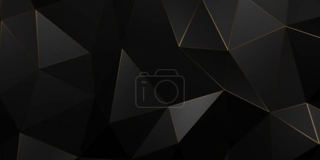 Photo for Dark triangle texture pattern background. Futuristic template element. 3d rendering - Royalty Free Image