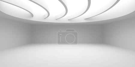 Téléchargez les photos : Chambre vide. Abstrait Intérieur futuriste. Illustration de rendu 3d - en image libre de droit