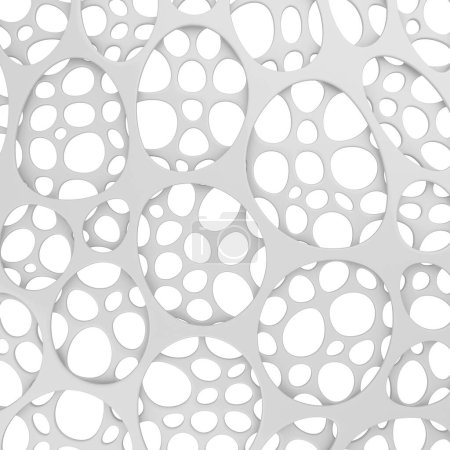 Photo for Abstract Futuristic Architecture Circular Background. White Design Element. 3d rendering - Royalty Free Image