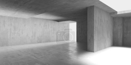 Foto de Interior de hormigón contemporáneo. Piedra paredes de textura antigua habitación vacía. Concepto de arte y diseño. Prepárate. Renderizado 3D - Imagen libre de derechos
