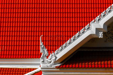 Photo for Part of traditional roof of a temple in Thailand. Thai style decoration on the roof - Royalty Free Image