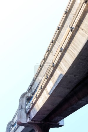 Photo for Conrete architecture detail on blue sky background. Modern design - Royalty Free Image