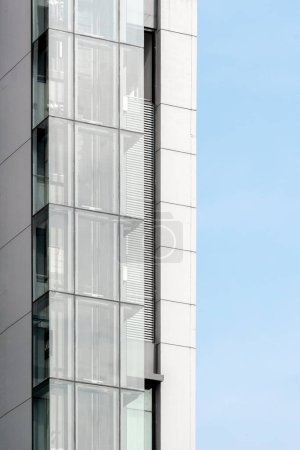 Foto de Fondo de arquitectura abstracta. Minimalista de edificio urbano. Detalles arquitectónicos exteriores - Imagen libre de derechos