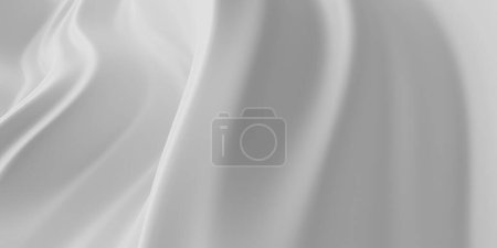 Téléchargez les photos : Texture abstraite des vagues de motif blanc. Conception minimaliste liquide abstraite. Rendu 3d - en image libre de droit