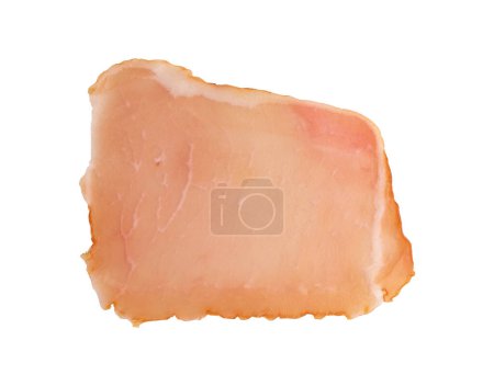 balyk, cured meat pork ham isolated on white background with clipping path
