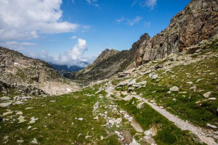 Summer landscape in Aiguestortes and Sant Maurici National Park, Pyrenees, Spain