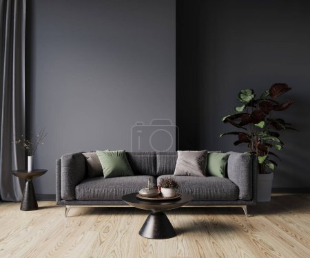 Photo for Interior design of modern apartment. Interior mockup, 3d render - Royalty Free Image
