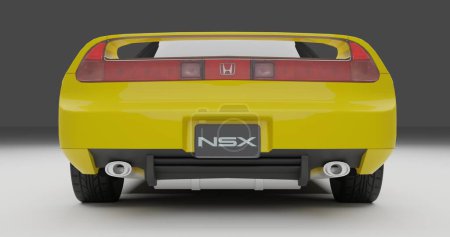 Photo for 3d rendering of Honda NSX 1990 on isolated background - Royalty Free Image