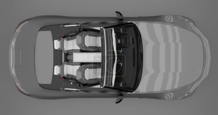 Representación 3D de Mercedes Benz AMG SL63 Convertible sobre fondo aislado
