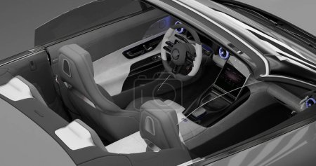 Representación 3D de Mercedes Benz AMG SL63 Convertible sobre fondo aislado