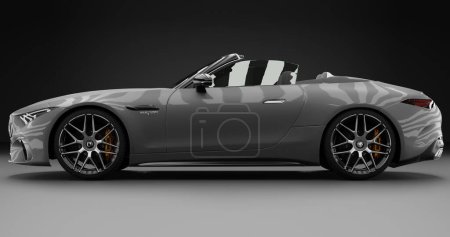 3D Rendering of Mercedes Benz AMG SL63 Convertible on isolated background