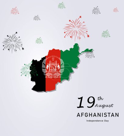 Photo for Happy Independence Day of Afghanistan Vector Illustration with Flag. 19th August Celebration of Independence Day - Royalty Free Image