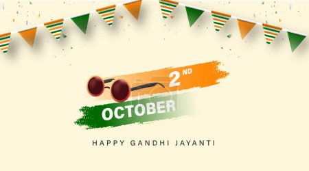 Happy Gandhi Jayanti Vector Illustration. Mohandas Karam Chandra Gandhi Birthday.