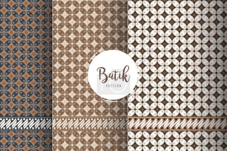 Traditional Batik Pattern from Indonesia Vector Illustration. Batik Motifs Cloth. Batik National Day Design for Poster Banner Template Flyer. 