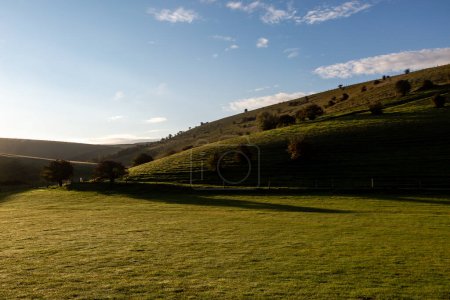 Photo for A rural Sussex landscape near Lewes, on a sunny autumn morning - Royalty Free Image