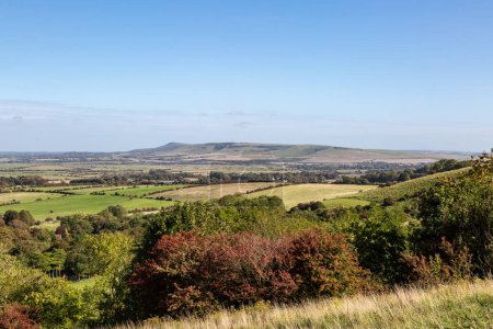 Photo for A view from Kingston Ridge in the South Downs, on a sunny September day - Royalty Free Image