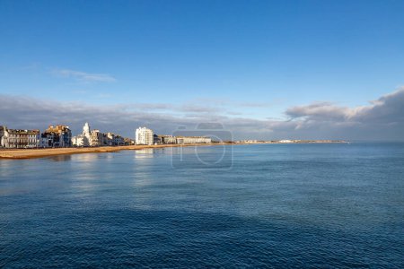 A view from Eastbourne Pier on a sunny winter's day