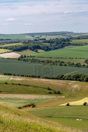 A view over the South Downs from Kingston Ridge, on a sunny early summer's day
