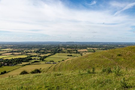 Eine riesige Sussex-Landschaft vom Fulking Hill in der Nähe von Devil 's Dyke aus gesehen