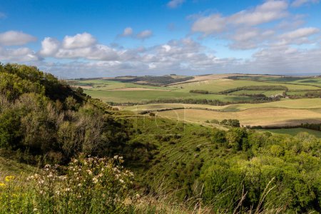 Photo for A South Downs view on a sunny day, from Kingston Ridge in Sussex - Royalty Free Image