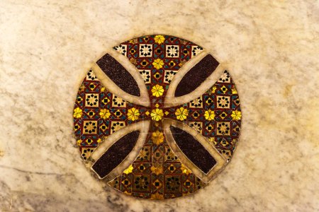 Mosaik der Palatin-Kapelle oder Cappella Palatina in der Altstadt von Palermo, Sizilien, Italien