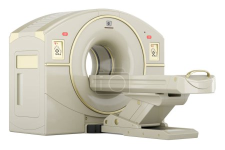 Photo for PET scanner, positron emission tomography or Magnetic Resonance Imaging Scanner MRI, 3D rendering isolated on white background - Royalty Free Image