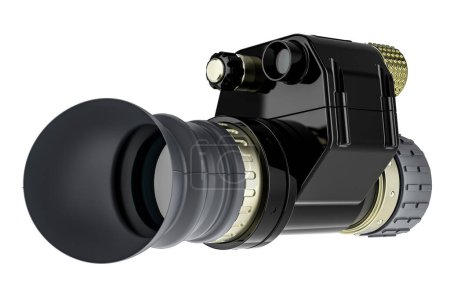 Photo for Night Vision Monocular, 3D rendering isolated on  white background - Royalty Free Image