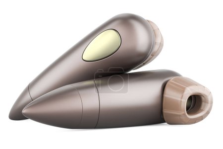 Luft-Puls-Klitoris-Stimulatoren, berührungslose Klitoris-Druckwellen-Technologie, wasserdicht, wiederaufladbar, 3D-Darstellung isoliert auf weißem Hintergrund