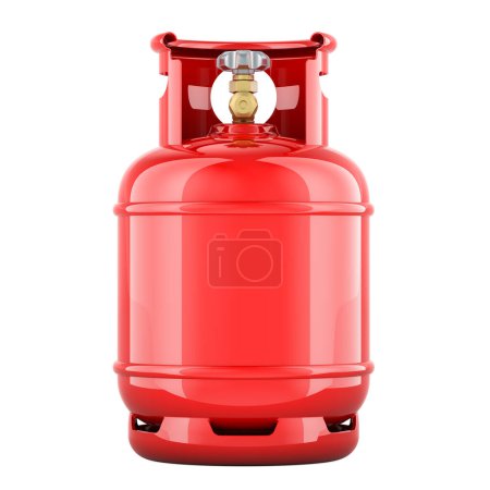 Photo for Propane cylinder with compressed gas, 3D rendering isolated on white background - Royalty Free Image