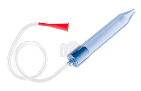 Aspirador nasal para bebé, representación 3D aislada sobre fondo blanco