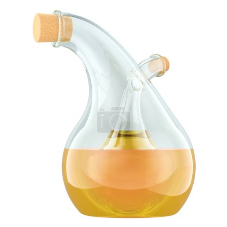 Photo for 2 in 1 Double Layer Bottle. For Sauce, Oil or Vinegar. 3D rendering isolated on white background - Royalty Free Image