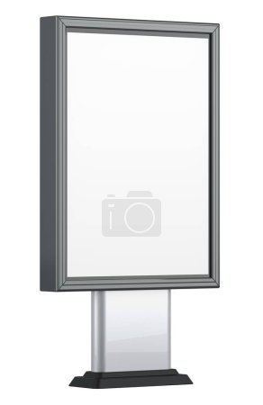 Outdoor Light Box, billboard, advertising. 3D rendering on white background