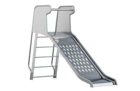 Slide for playground as grater. Grater Slide Trap. 3D rendering isolated on white background