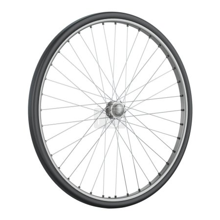 Retro wire-spoked wheel, 3D rendering isolated on white background