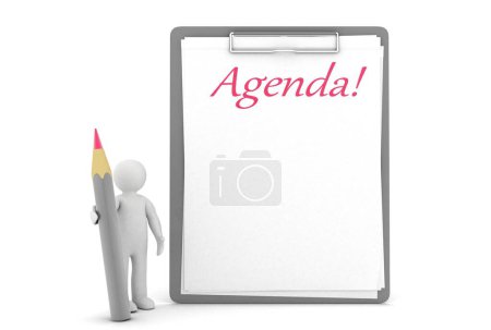 Téléchargez les photos : Agenda.3d Illustration de rendu. - en image libre de droit