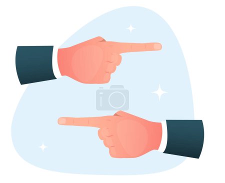 Photo for Hand with the index finger shows the direction. Stock vector illustration - Royalty Free Image
