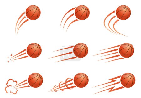 Photo for Set of basketballs. Stock vector illustration - Royalty Free Image