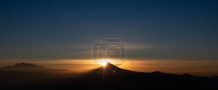 Photo for Mexico volcano sunrise postcard - Royalty Free Image