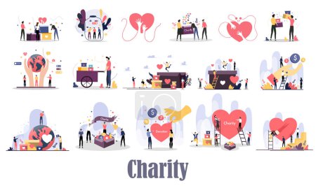 Tag der Nächstenliebe Illustration Vektor Design für Charity Day Event Vektor