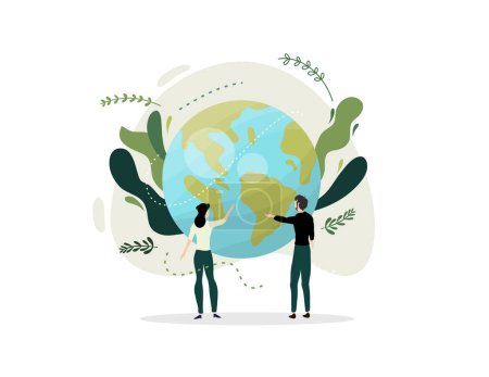 Illustration for Earth vector design for environment ozone and earth day event - Royalty Free Image