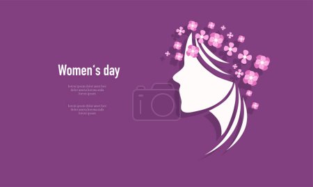 Illustration for Womens equality day vector illustration background for woman day event - Royalty Free Image