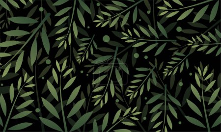 Illustration for Leaves illustration background for forest ecology nature background - Royalty Free Image