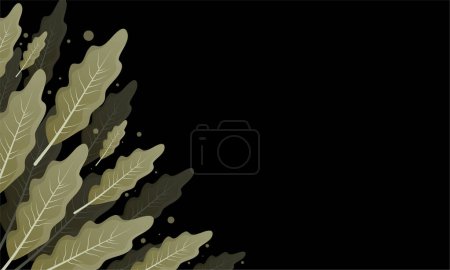 Illustration for Leaves illustration background for forest ecology nature background - Royalty Free Image