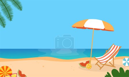 verano ilustración vector día para el fondo de la hora de verano y vibraciones de verano