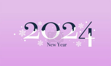 Illustration for Happy new year 2024 celebration holiday background vector - Royalty Free Image