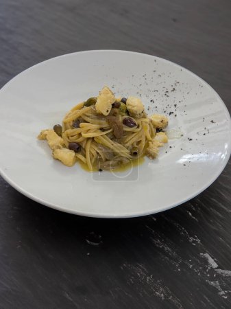 maccarones de punzu or malloreddus with sage, mint and laconi truffle and pecorino, typical Sardinian past