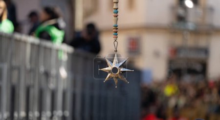 Téléchargez les photos : Étoile de la Sartiglia - L'étoile d'acier, l'un des principaux symboles de la Sartiglia d'Oristan - en image libre de droit