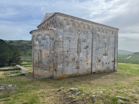 Photo for Church of San Nicola di Trullas, medieval church in Semestene in central Sardinia - Royalty Free Image