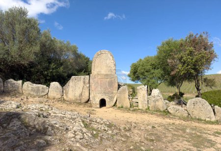 Archeological ruins of Nuragic necropolis Giants Tomb of Coddu Vecchiu - arzachena